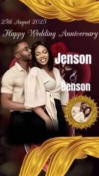 Maximalist Wedding Anniversary Flyer  Tiktok Video template