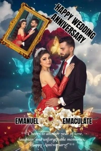 Maximalist Wedding Anniversary  Pinterest Graphic template