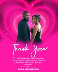 Maximalist Wedding Thank You Cards Instagram Portrait template