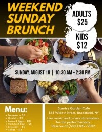 Maximalist Weekend Sunday Brunch Flyer (us Letter) template