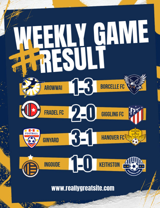 Maximalist Weekly Game Result Flyer (us Letter) template