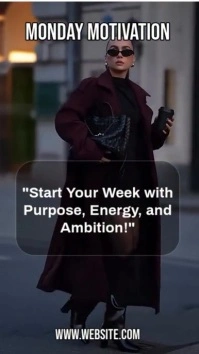 Maximalist Weekly Motivation  Digital Display (9:16) template