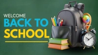 Maximalist Welcome Back To School  Digital Display (16:9) template