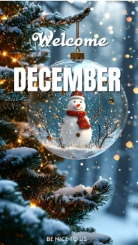 Maximalist Welcome To December  Digital Display (9:16) template