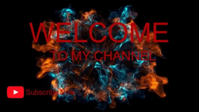Maximalist Welcome To My Channel Youtube Thumbnail template