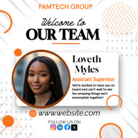 Maximalist Welcome To Our Team Instagram Post template
