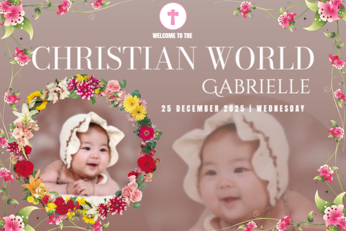 Maximalist Welcome To The Christian World Poster template