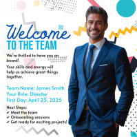 Maximalist Welcome To The Team Instagram Post template