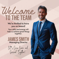 Maximalist Welcome To The Team Instagram Post Instagram-bericht template