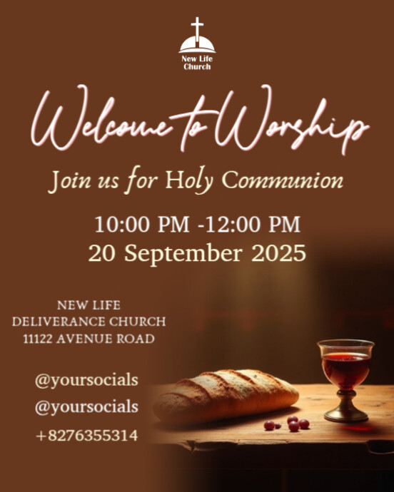Maximalist Welcome To Worship Communion Sunday Eucharist Church Service ...
