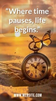 Brown Inspirational Quote Digitalt display Template