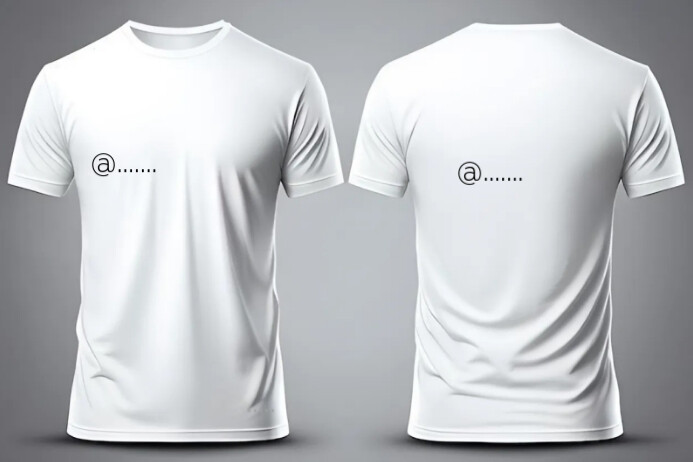 Maximalist White Front And Back View Of An Apparel Mockup  Poster template