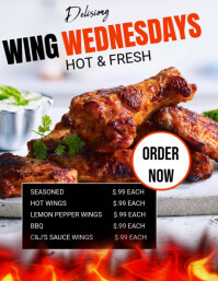 Maximalist Wing Wednesday Flyer (us Letter) template