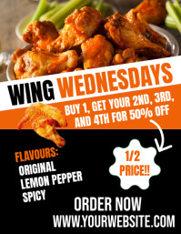Maximalist Wing Wednesdays Flyer (us Letter) template