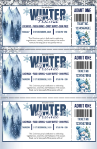 Maximalist Winter Festival Admit Ticket Tabloid template