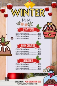 Maximalist Winter Menu Tumblr Graphic Tumblr Graphic template