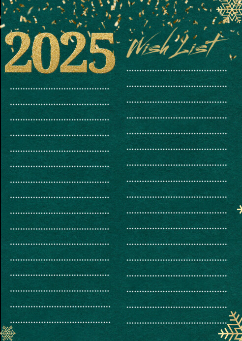 Maximalist Wish List A6 template