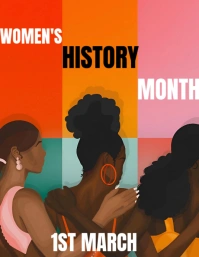 Maximalist Women's History Month Flyer (us Letter) template