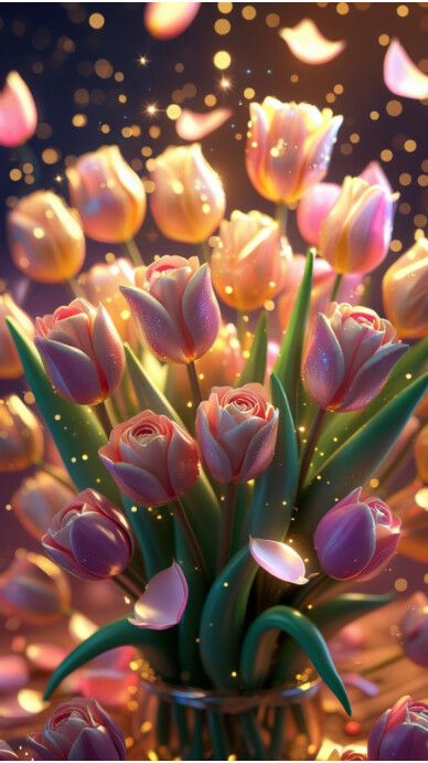 Maximalist Women's Day  Flower Bouquet Instagram Story template