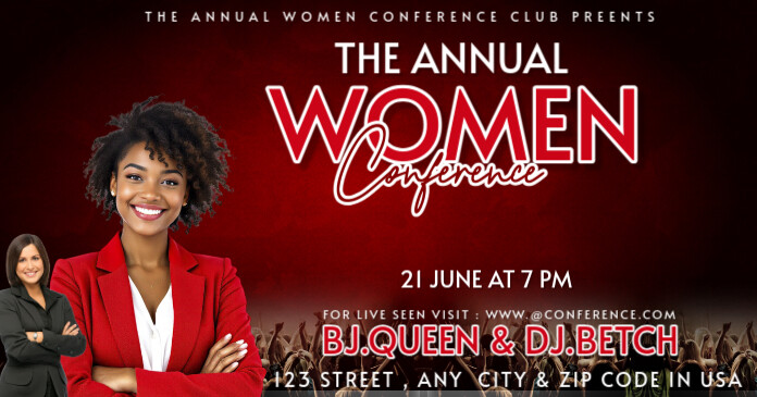 Maximalist Women Conference Invitation Facebook Shared Image template
