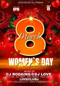 Maximalist Womens Day Flyer A3 template