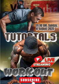 Maximalist Work Out Tutorials Flyer A4 template
