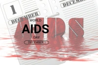 Maximalist World Aids Day Label template