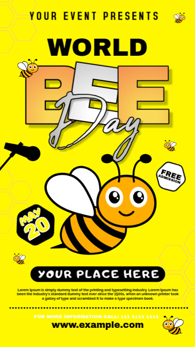 Maximalist World Bee Day Instagram Story template