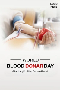 Maximalist World Blood Donor Day Pinterest Graphic template