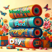 Maximalist World Book And Copy Right Day  Instagram Post template