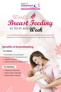 Maximalist World Breastfeeding Week Poster template