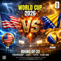 Maximalist World Cup Match Announcement Instagram Post template