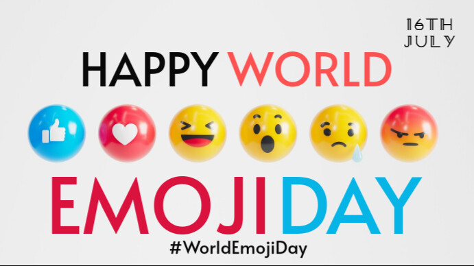Maximalist World Emoji Day Youtube Thumbnail template