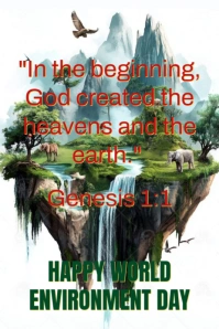 Maximalist World Environment Day Bible Reference  Pinterest Graphic Ihluzo le-Pinterest template