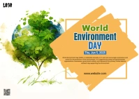 Maximalist World Environment Day Postcard template