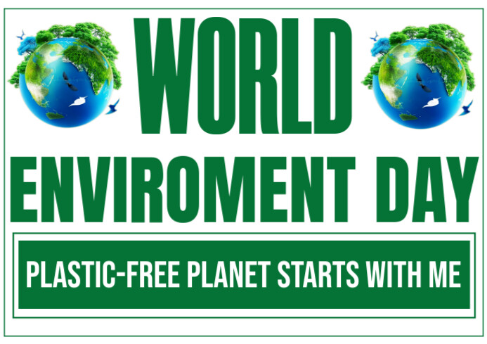 Environment Print Sign Maximalist World Environment Day Sign A4 Template | PosterMyWall