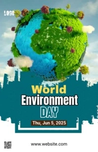 Maximalist World Environment Day Tabloid template