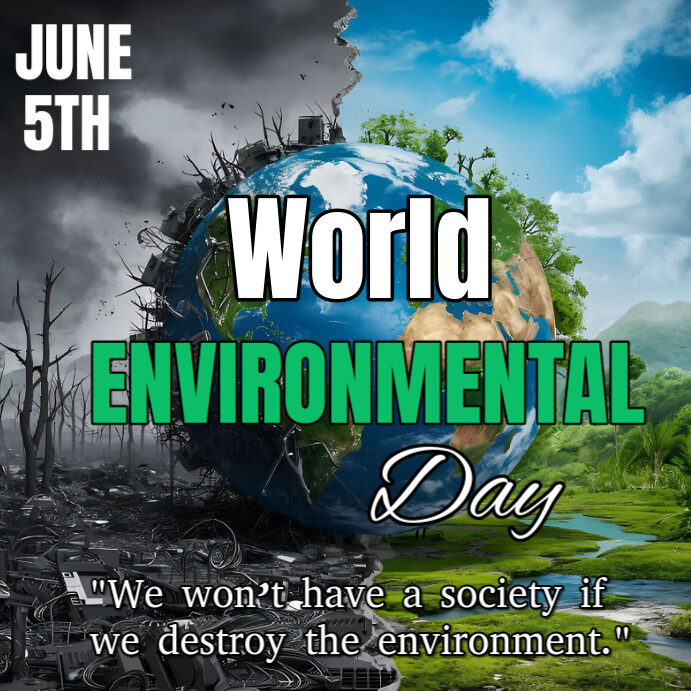Maximalist World Environmental Day Design Templates  Instagram Post