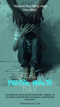 Maximalist World Mental Health Day Facebook Story template