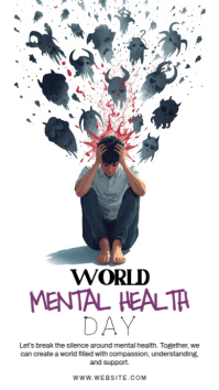 Maximalist World Mental Health Day Facebook Story template