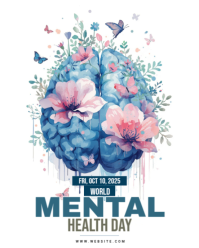 Maximalist World Mental Health Day Instagram Portrait template