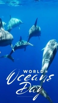 Maximalist World Oceans Day Instagram Reel Instagram-reel template