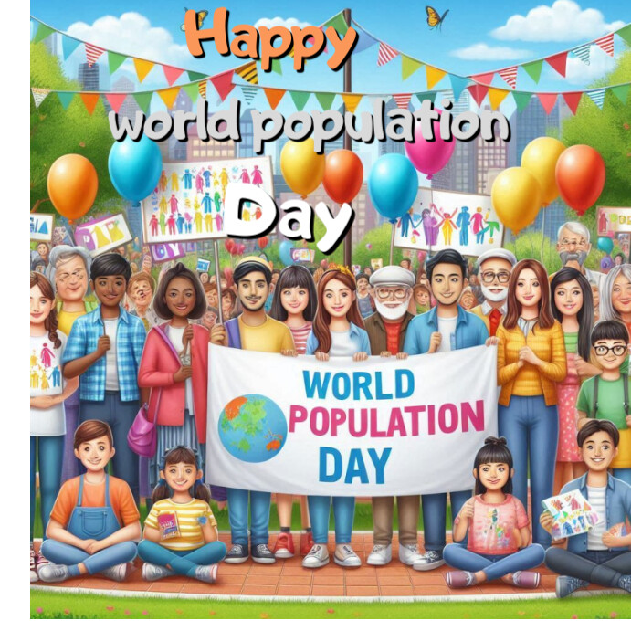 Maximalist World Population Day  Instagram Post template