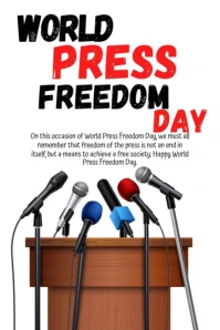 Maximalist World Press Freedom Day Pinterest Graphic template