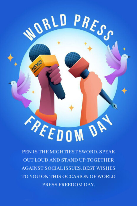 Maximalist World Press Freedom  Pinterest Graphic Pinterest-grafik template