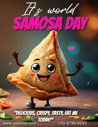Maximalist World Samosa Day Flyer (us Letter) template