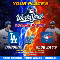 Maximalist World Series Watch Party : Dodgers Vs Blue Jays  Instagram Post template
