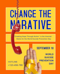 Maximalist World Suicide Day Falyer Template Instagram Portrait