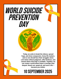 Maximalist World Suicide Prevention Day Flyer (us Letter) Volante (Carta US) template