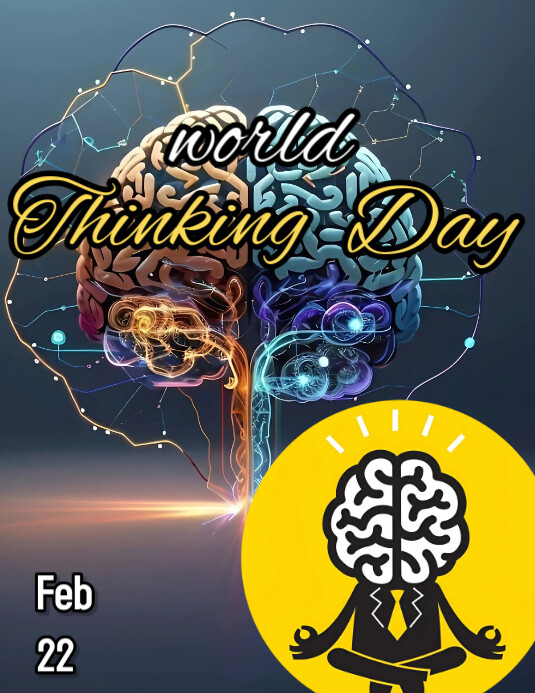 Maximalist World Thinking Day Flyer (us Letter) Template | PosterMyWall